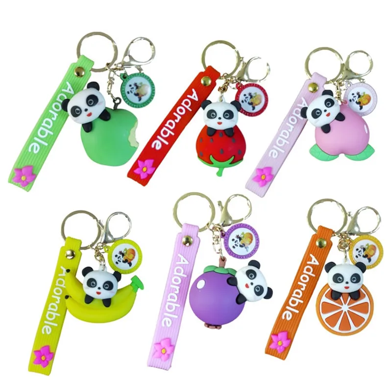 1 шт. брелок для ключей кавайная панда сумка Подвеска аксессуары милые Мультяшные