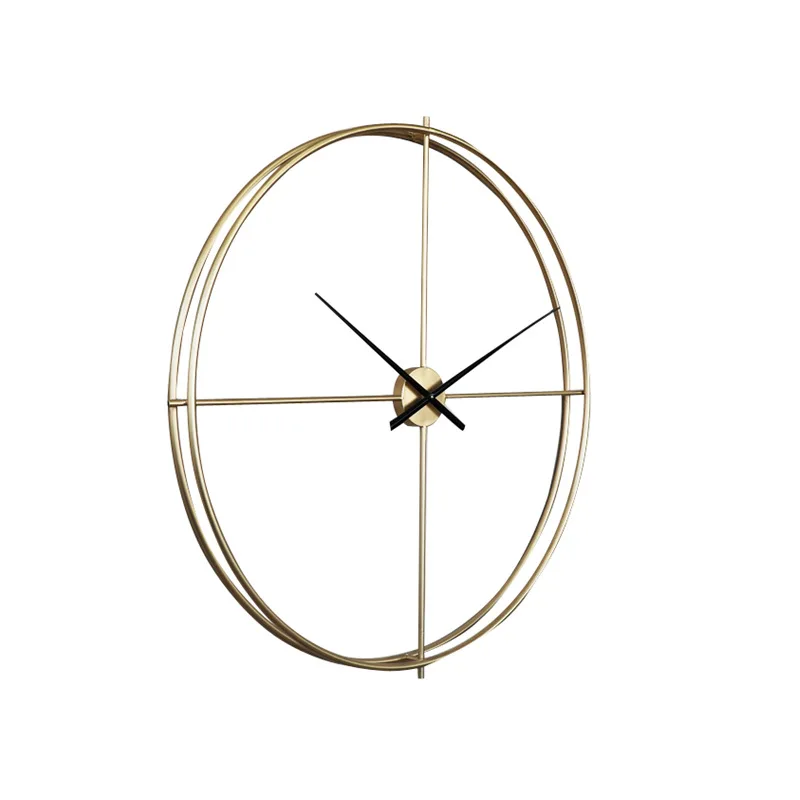 

Modern and Simple Silent Wall Clock, Creative Decoration Clock for Living Room and Bedroom, Nordic Light Luxury Metal Wrought