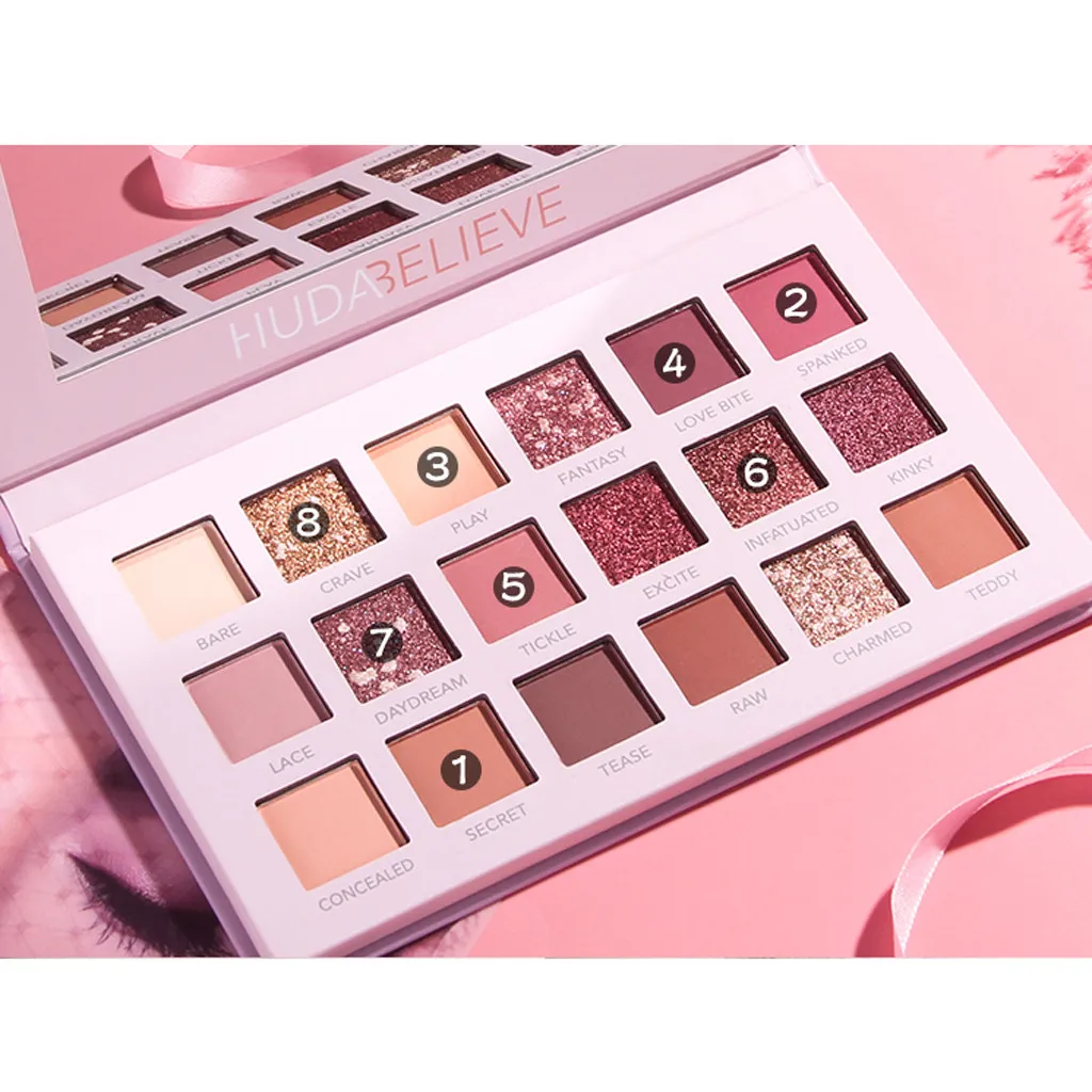 

18 Color Shining Eyeshadow Pearlescent Matte Makeup Glitter Pigment Smoky Eye Shadow Pallete Waterproof Cosmetics
