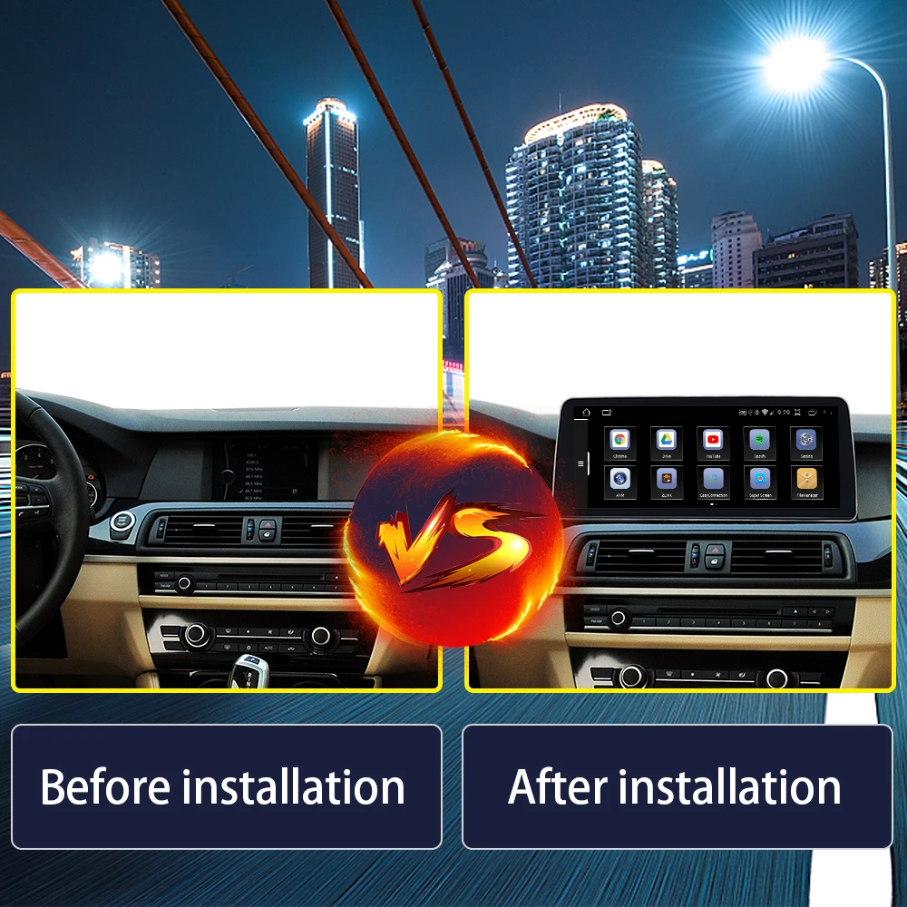 구매 Nunoo Carplay 무선 8 코어 4G 64G 차량용 멀티미디어 라디오 플레이어 BMW E60 3/5 시리즈 2009-2011