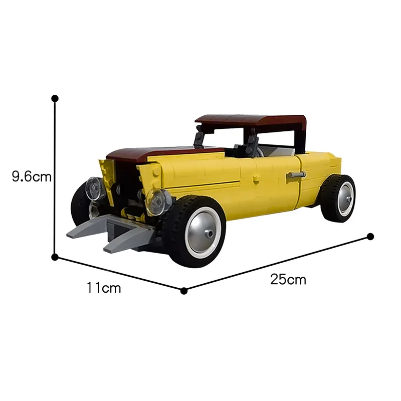 

MOC Vehicle Bricks World Brand Car Model B in 1932 Modular Building Blocks Birthday Toy Gift For Kids