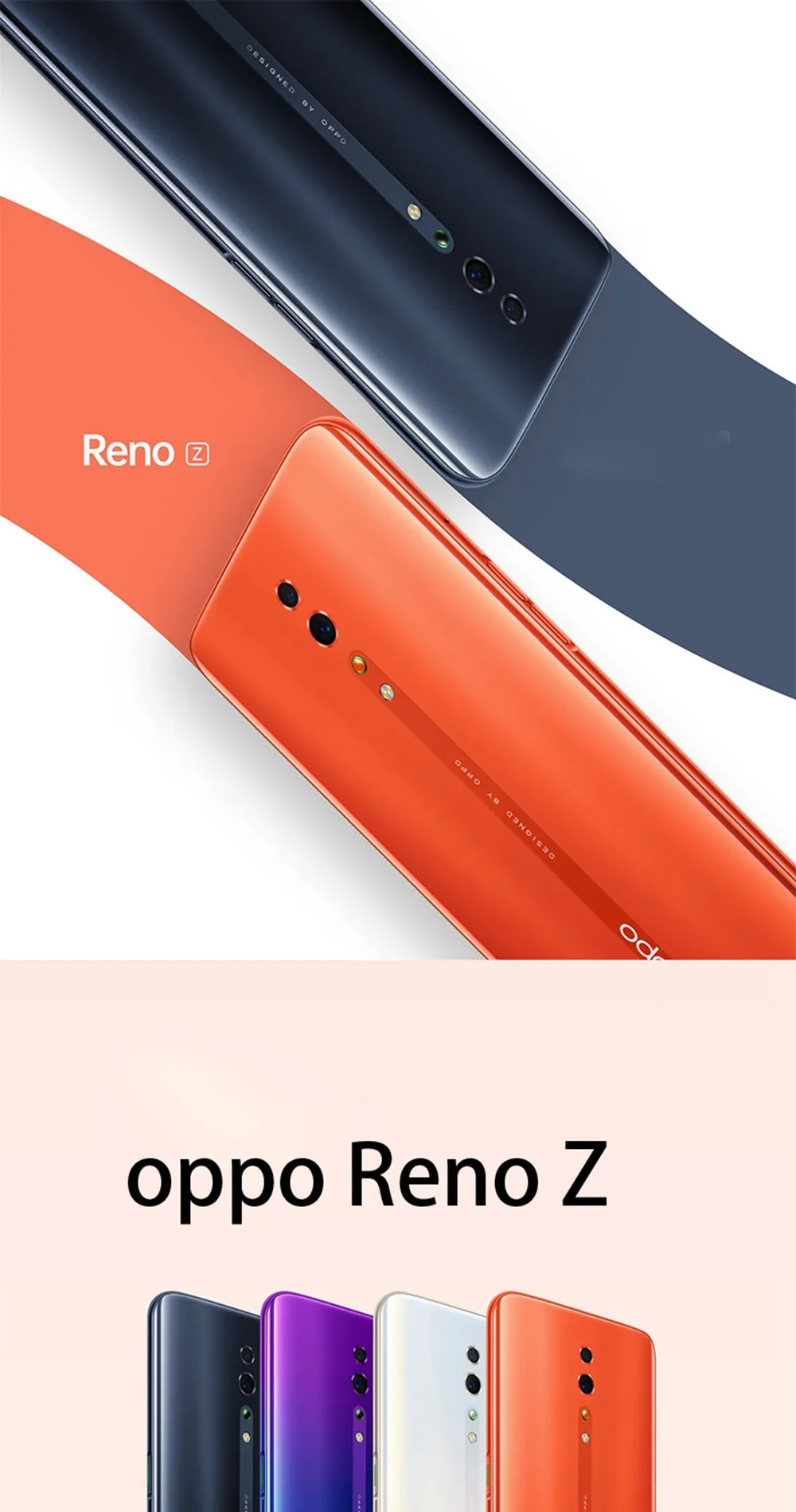 DHL Быстрая смартфон Oppo Reno Z Android 9,0 6," ips 2340X1080 6 ГБ ОЗУ 256 Гб ПЗУ Мп+ 32 МП экран отпечаток пальца