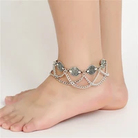 vintage coin tassel barefoot anklets for women leg chain foot jewelry bohemian ankle bracelet enkelbandjes sieraden