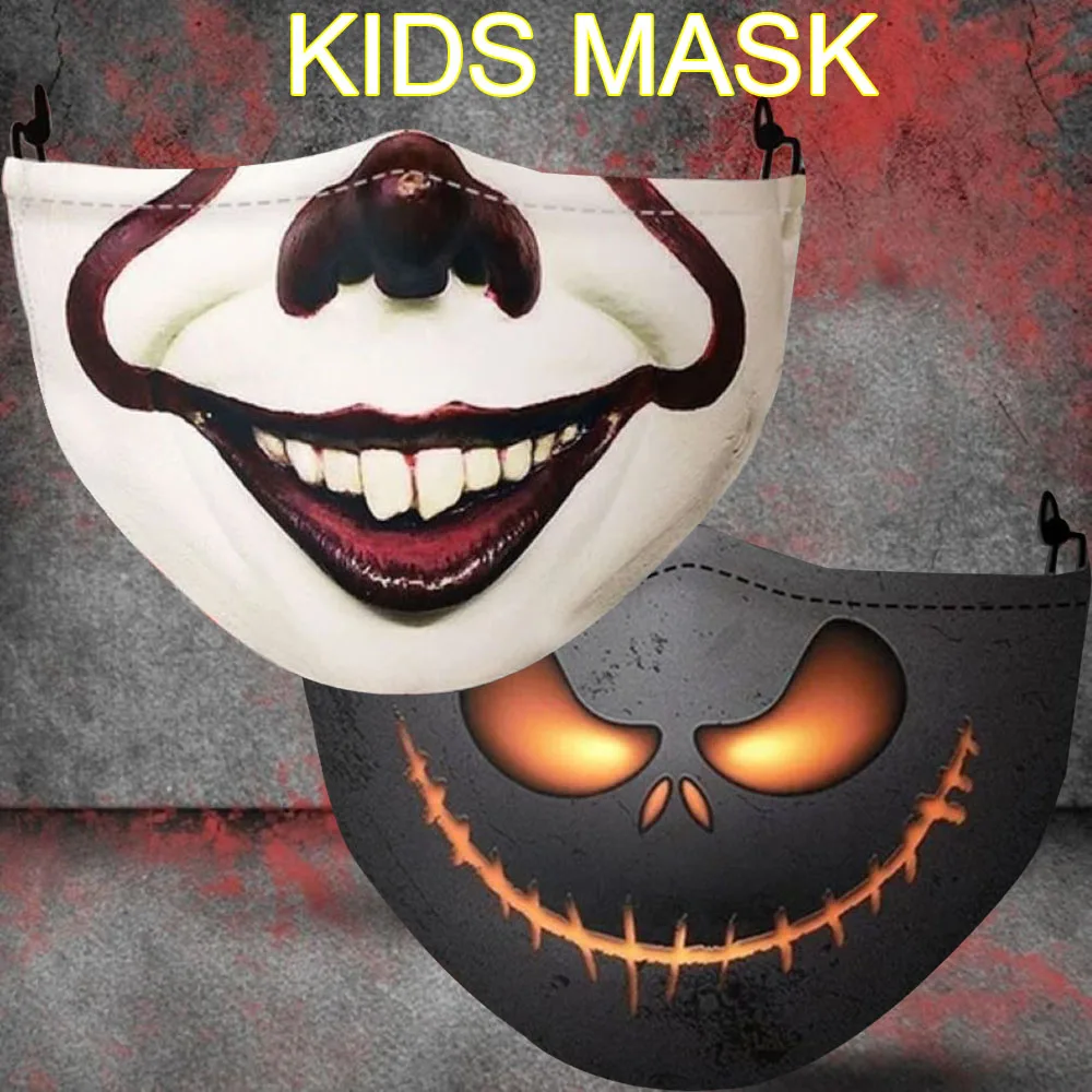 Детские маски для косплея страшные смешные на Хэллоуин полотенце лица клоуна