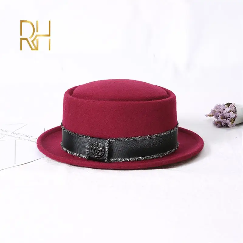 Женская фетровая шляпа из чистой австралийской шерсти классическая в виде