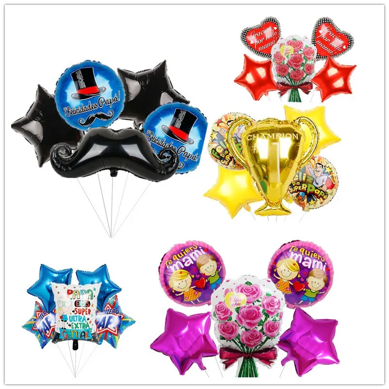 5 шт. фольгированные воздушные шары на День Матери и отца | Дом сад