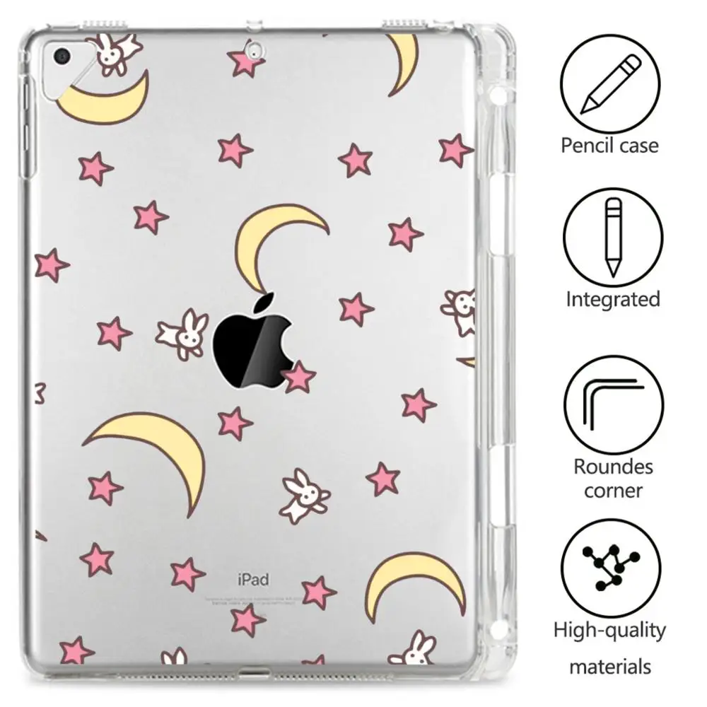 Чехол для ipad 7 поколения силиконовый прозрачный чехол с изображением милой