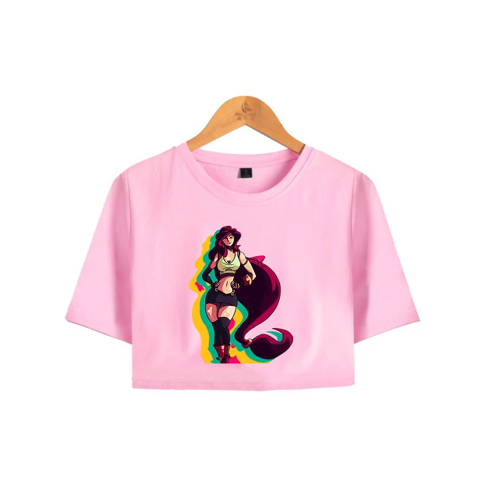 

Final Fantasy VII 2D 2019 new Print Women Crop Tops Short Sleeve T-shirts Trendy Streetwear comfortable Girls short Sexy TShirt