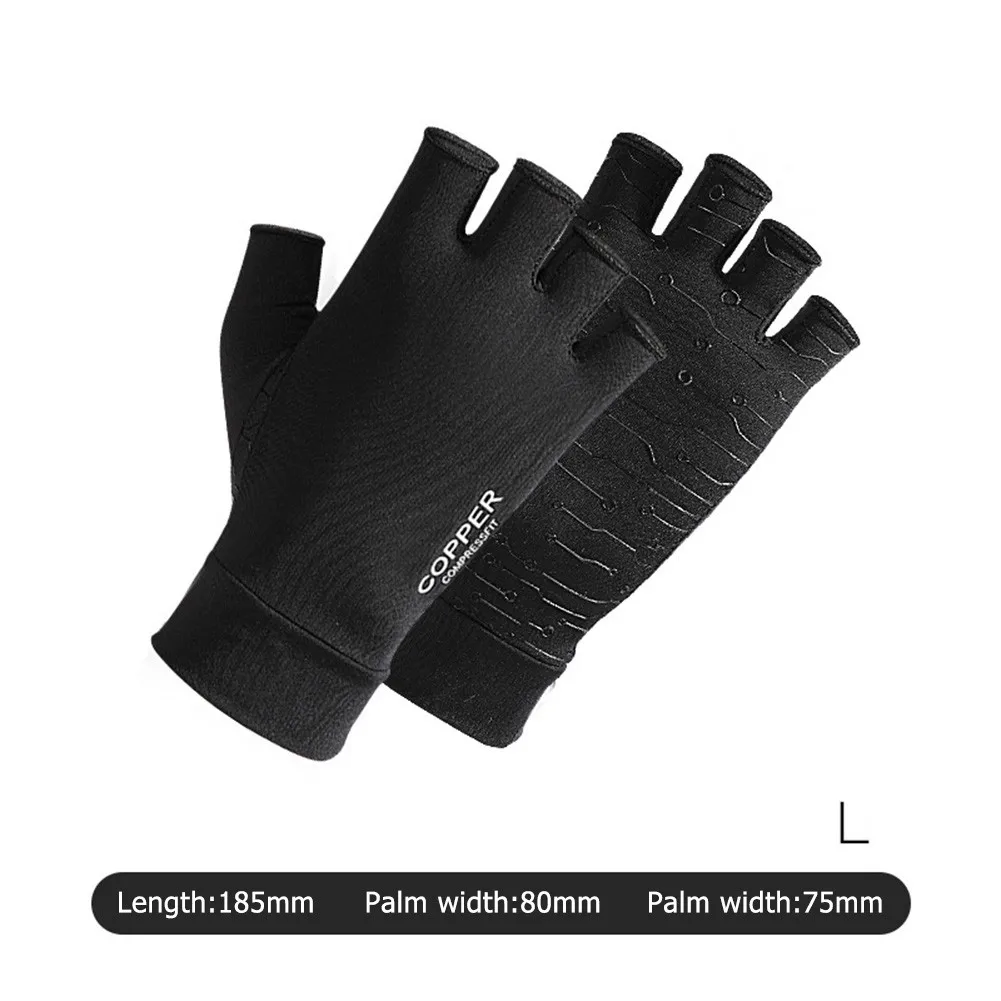 

Portable Fitness Equipment Accessories Body Building 1 Pair Copper Compression Gloves Arthritis Carpal Tunnel Hand Wrist Support