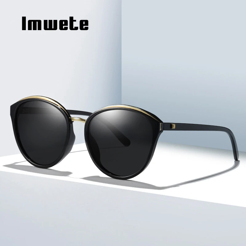 

Imwete Polarized Sunglasses Women Trending Gradient Sun Glasses Goggles UV400 Classic Metal Sunglass Ladies Personality Eyewear