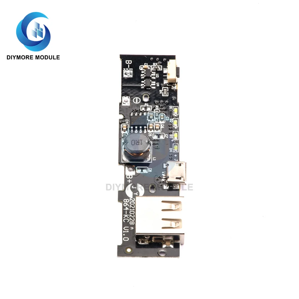 DC 5V 2A USB Power Bank Charge Module 18650 Battery Li-ion Lithium Cells Pack Charging PCB Circuit Board For Xiaomi Huawei | Электронные
