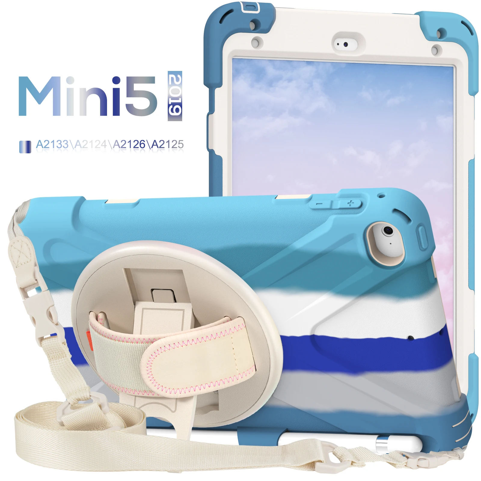 

Детский чехол для ipad 7,9 "A1550/A2133/A2125 чехол для ipad Mini4 Mini5 три Слои Твердый Чехол-гибрид противоударный чехол с ручкой