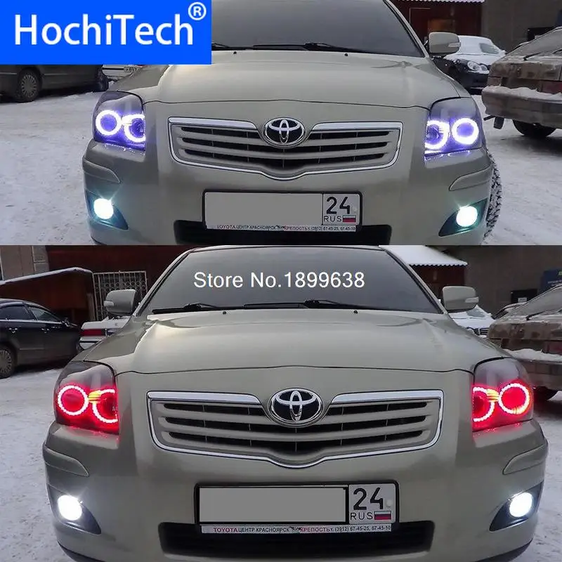 Для Toyota Avensis T250 RGB светодиодный комплект Фар halo angel eyes аксессуары для стайлинга