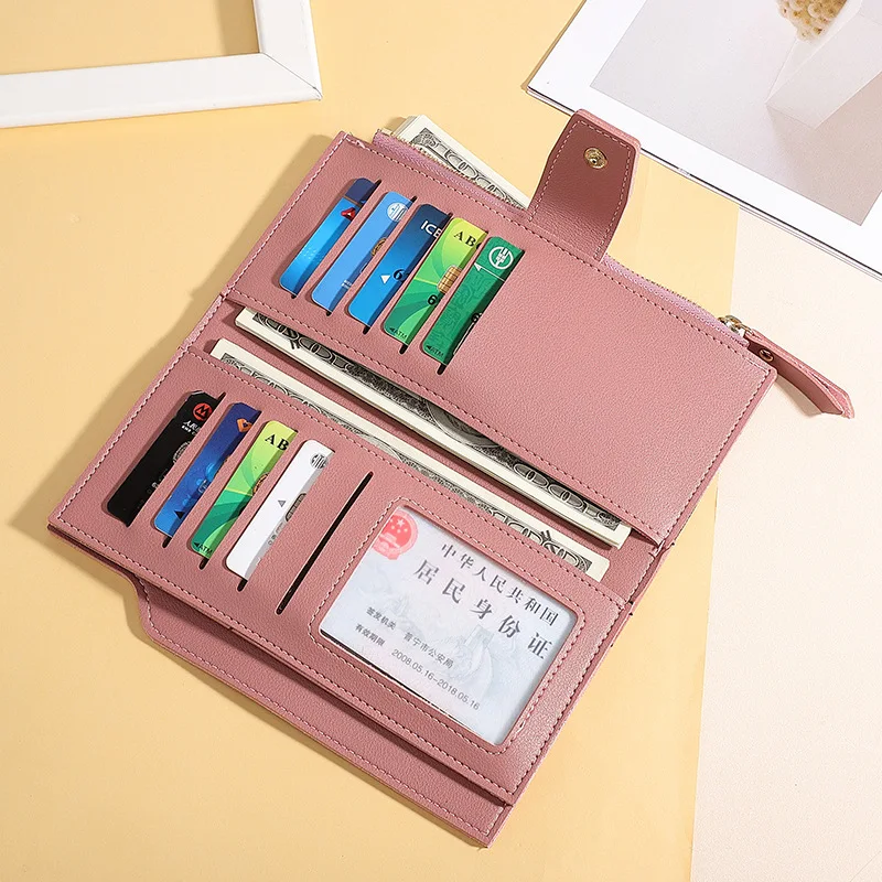 Новинка 2020 Модный женский кошелек из мягкой искусственной кожи на молнии длинный