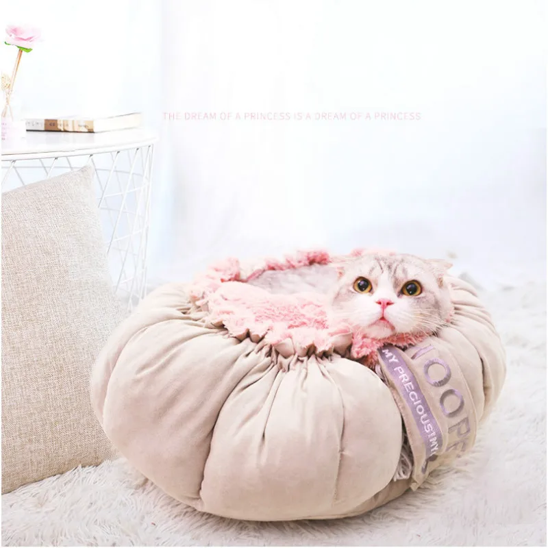 JIAMEN Kennel Four Seasons Universal Cat Mat Lace Litter Supplies Pet Princess Luxury Dog Beds for Small Dogs | Дом и сад