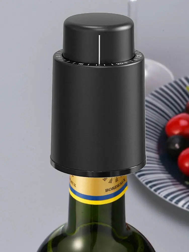 Wine Corks Keep Fresh Best Gift Vacuum Pump Stoppers With Time Scale Record Saver 0.038Mpa No Overflow Leakage Bottle Stopper