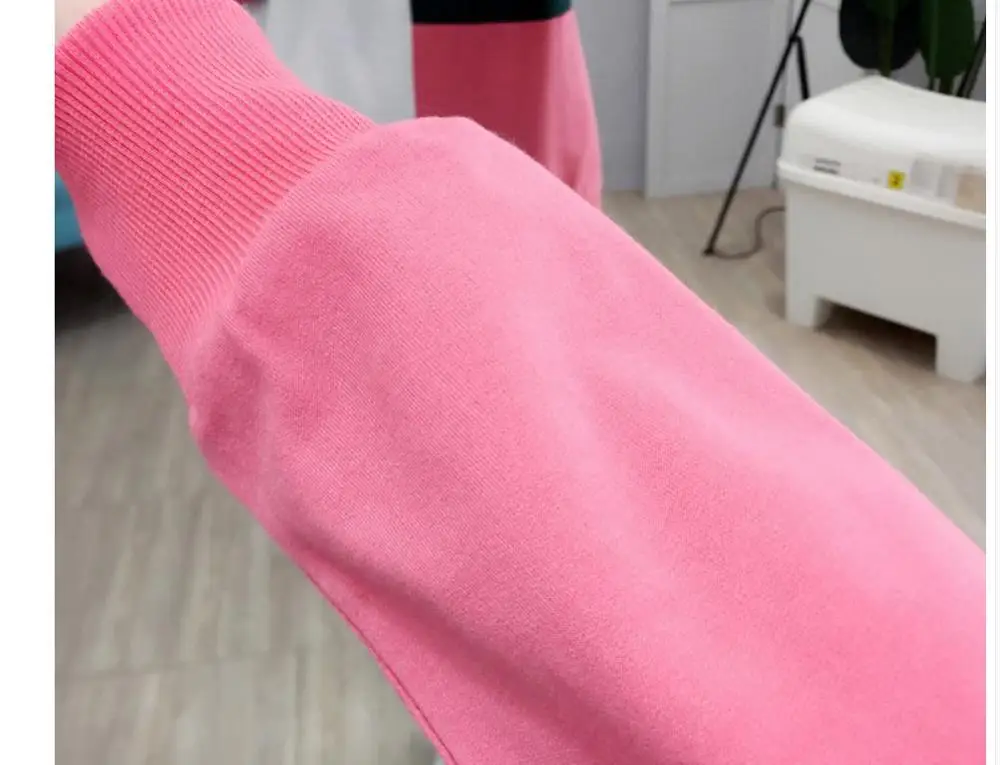 

2020 Women New style fashion Long sleeve Set head round collar Sweater coat
