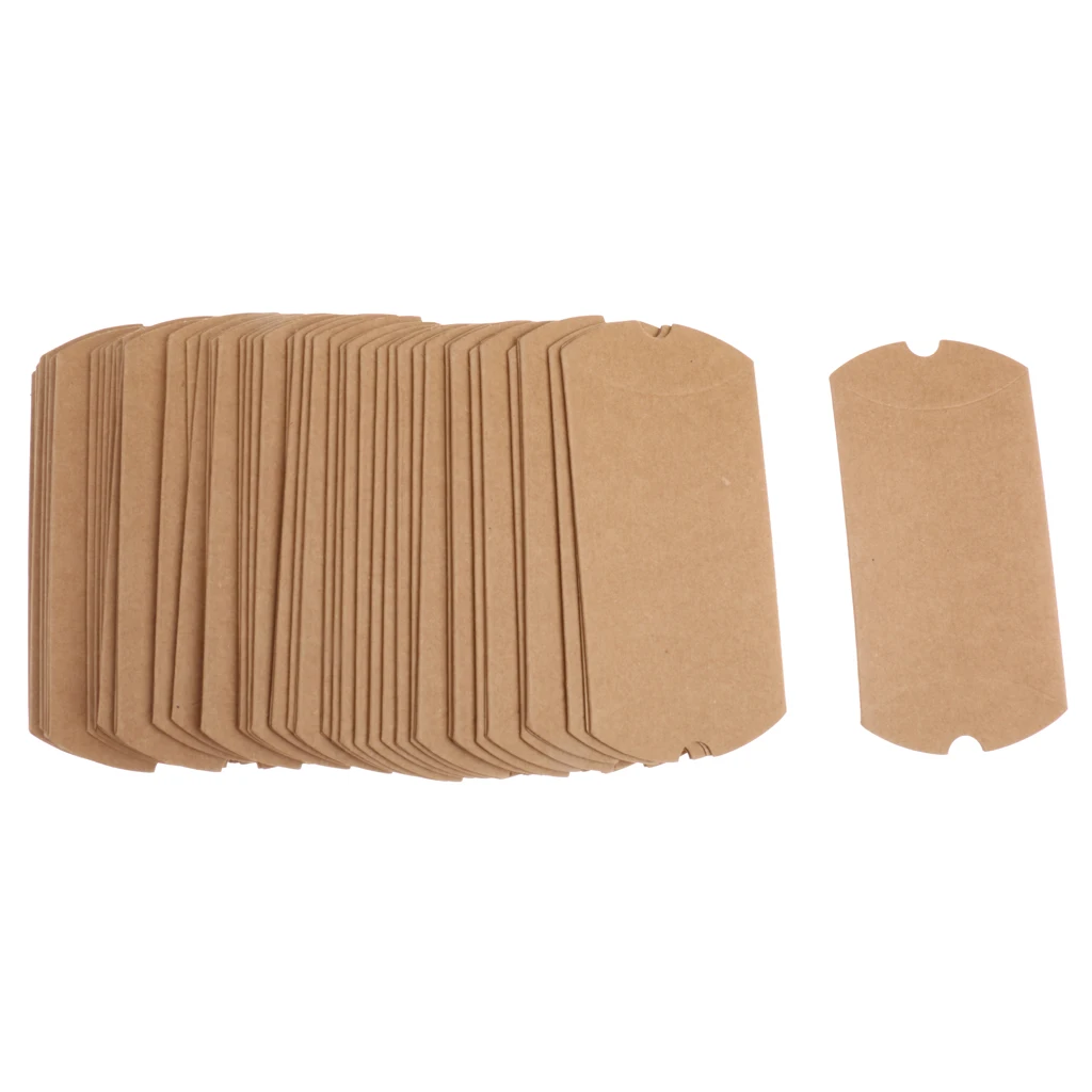 50 шт. потертая деревенская крафт Бумага конфеты подарок Коробки сумки Свадебные