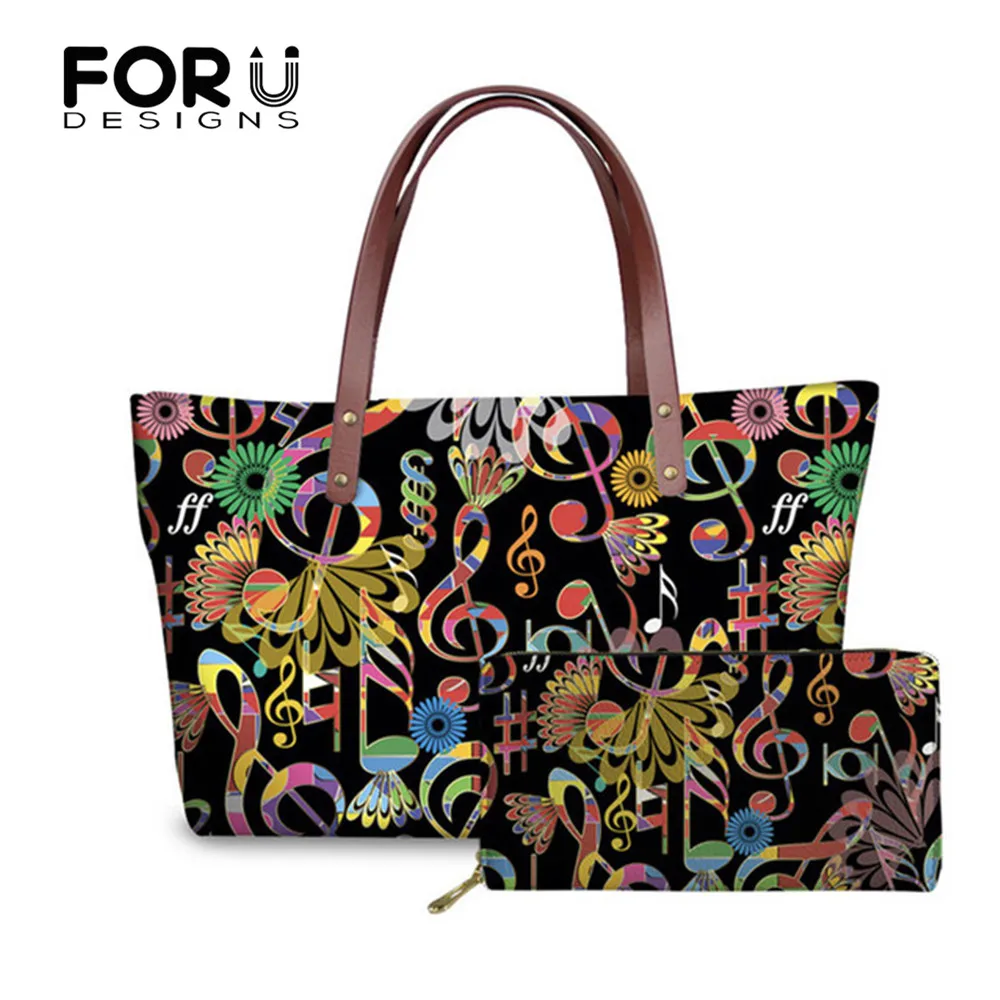 Комплект сумок FORUDESIGNS сумки с музыкальным принтом для женщин 2019 2 шт./компл.