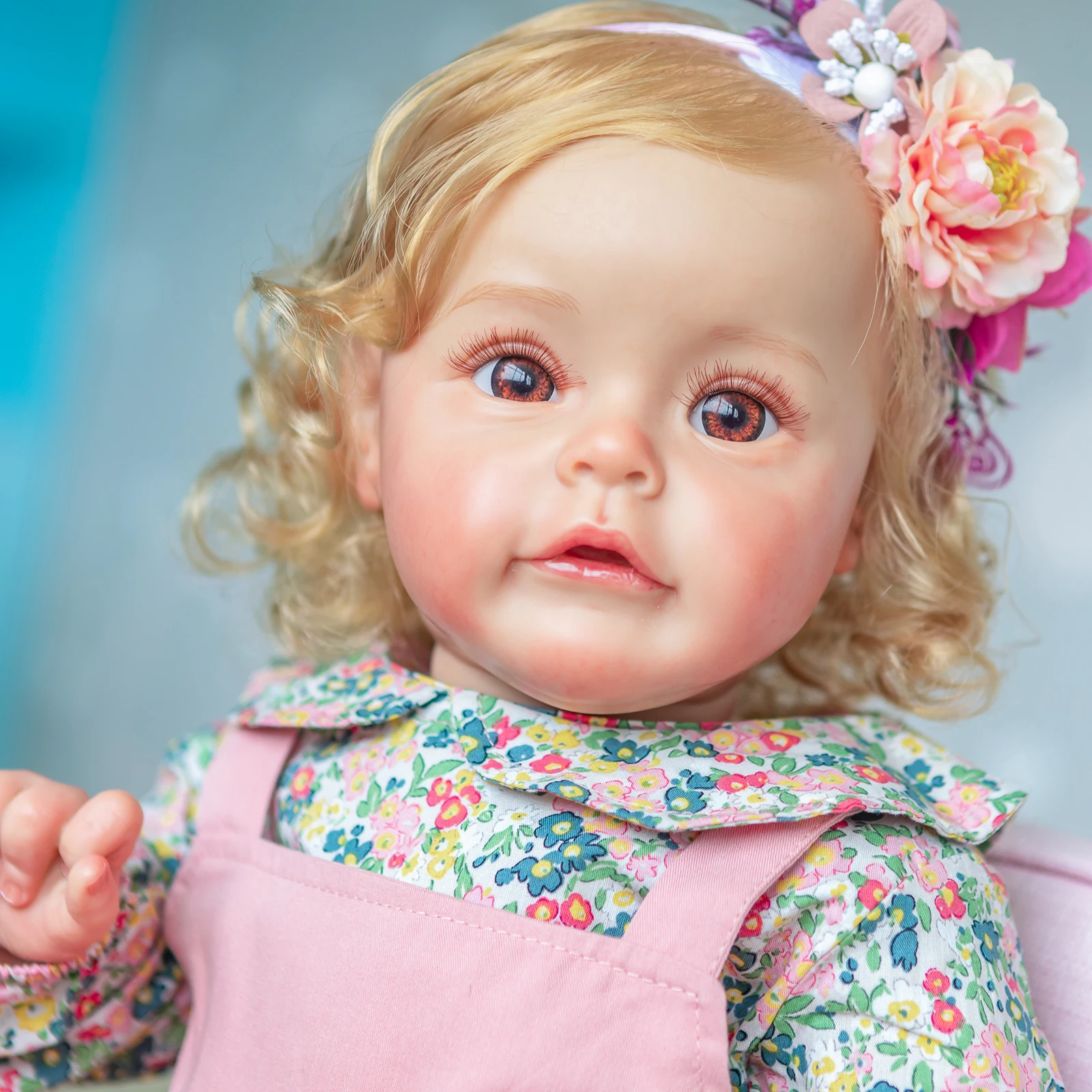 

60CM Pretty Girl Reborn Toddler Princess Sue-Sue Soft body Silicone Baby Dolls Toy for Children Gift