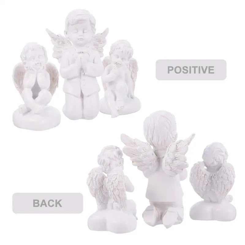 

3Pcs Adorable Angel Decoration Birthday Present Romantic Wedding Ornaments White