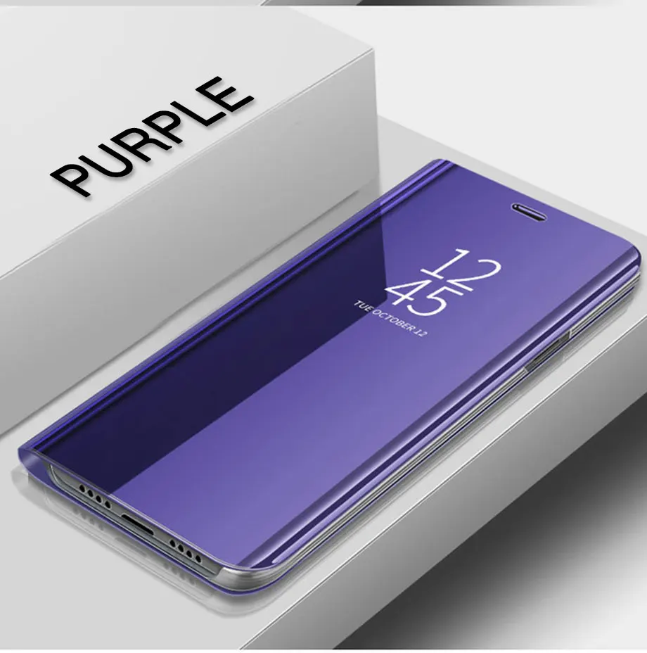 Умный зеркальный чехол для телефона с откидной крышкой для Samsung Galaxy S8 S9 плюс A10 A20 A30 A40 A50 A70 M10 M20 M30 чехол