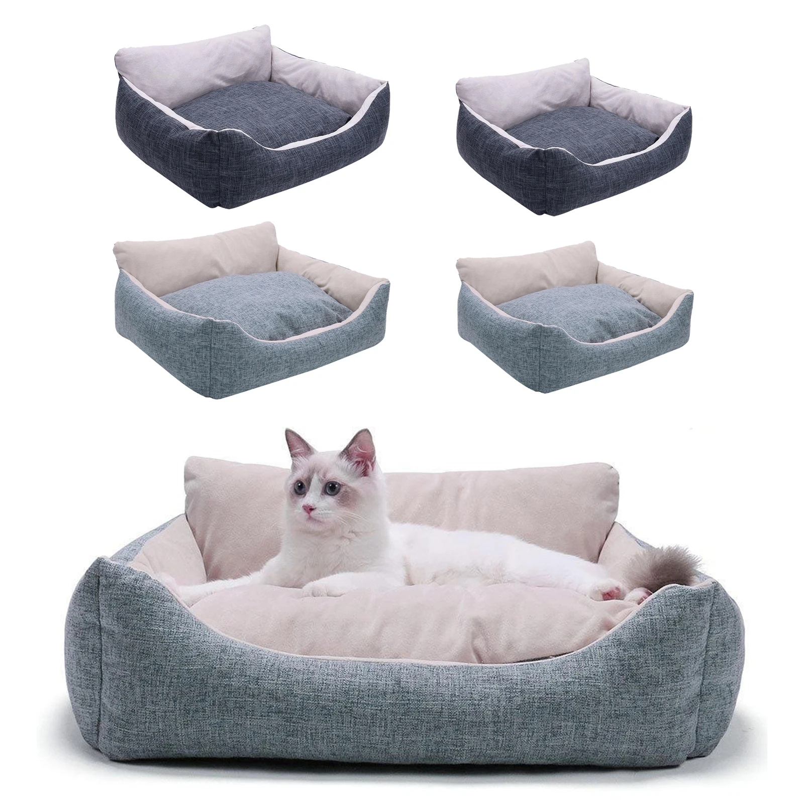 

Pet Dog, Cat Bed Soft and Plush Bed Kennel Mat Anti-slip Bottom Design, L/S
