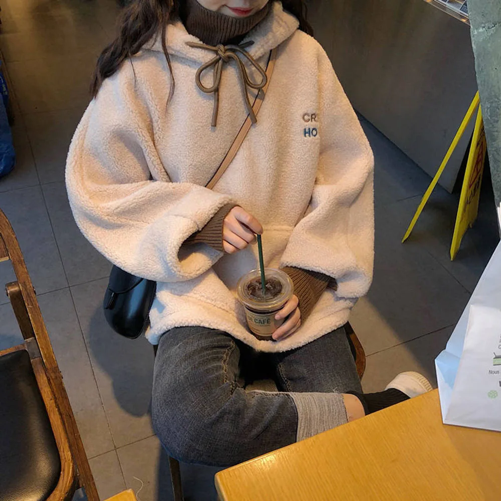 

Women's Winter New Pullover Casual Fashion Simple Commuter Style Long-sleeved Letter Printing Contrast Color Design Sense Top