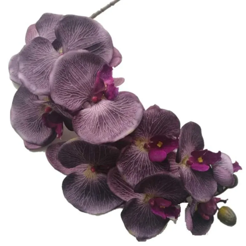 

One Moth Orchids Phalaenopsis Faux Butterfly Orchid Flower 10 heads/piece 8 Colors for Wedding Decorative Artificial Flowers