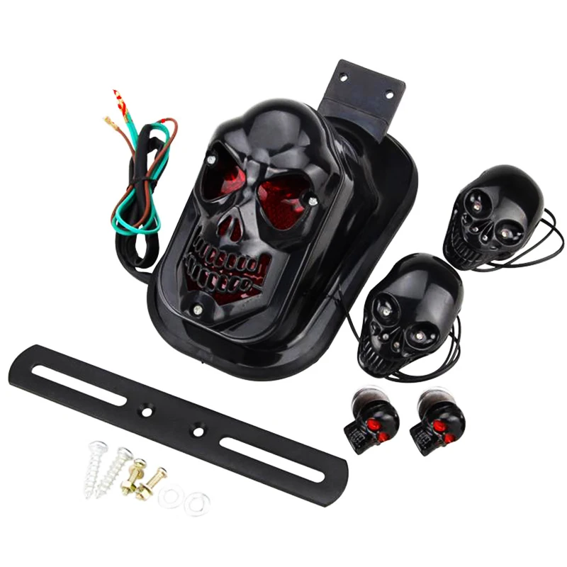 Настраиваемый светильник для мотоцикла с черепом световой индикатор фиолетовый