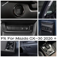 fit for mazda cx 30 2020 2021 2022 accessories central console engine start stop ring pedal cup holder air ac cover trim