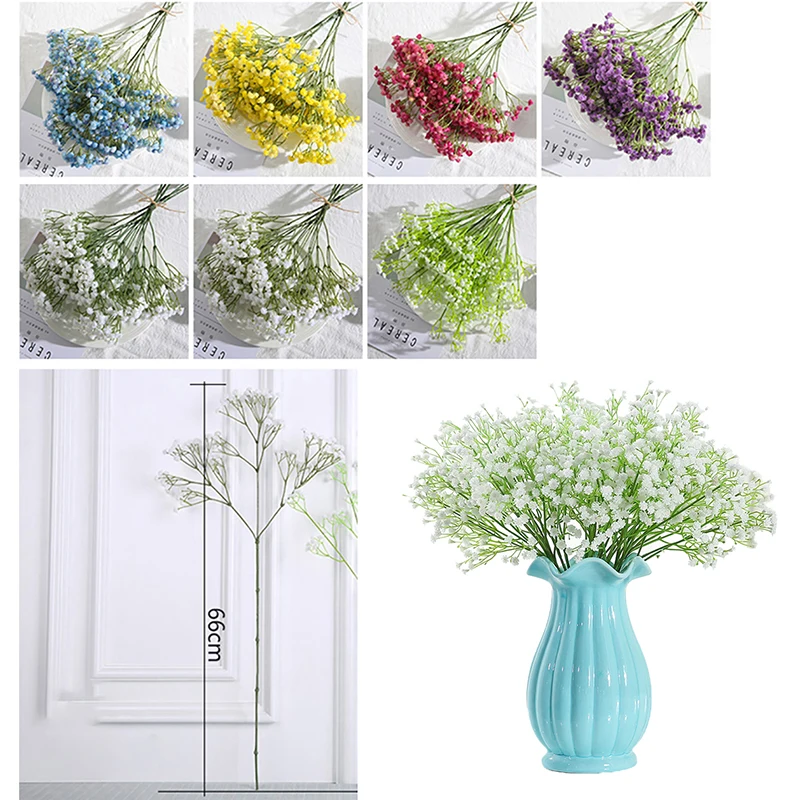 Erxiaobao поддельные семена растений(Гипсофила) Искусственные цветы babysbreat Gypsophila сушеные пластиковые цветы Крытый Свадебный дом украшение