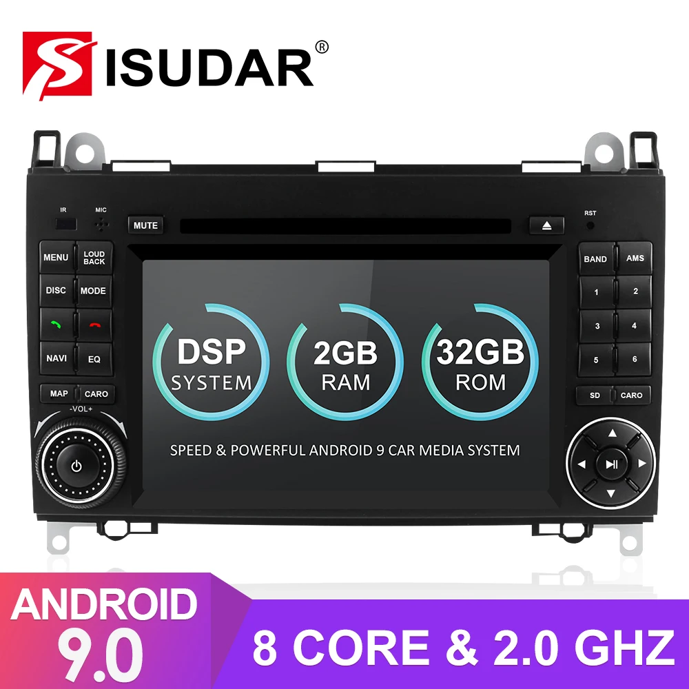 Isudar 2 Din Авто Радио Android 9 для Mercedes/Benz/Sprinter/B200/B class/W245/B170 Автомобильный