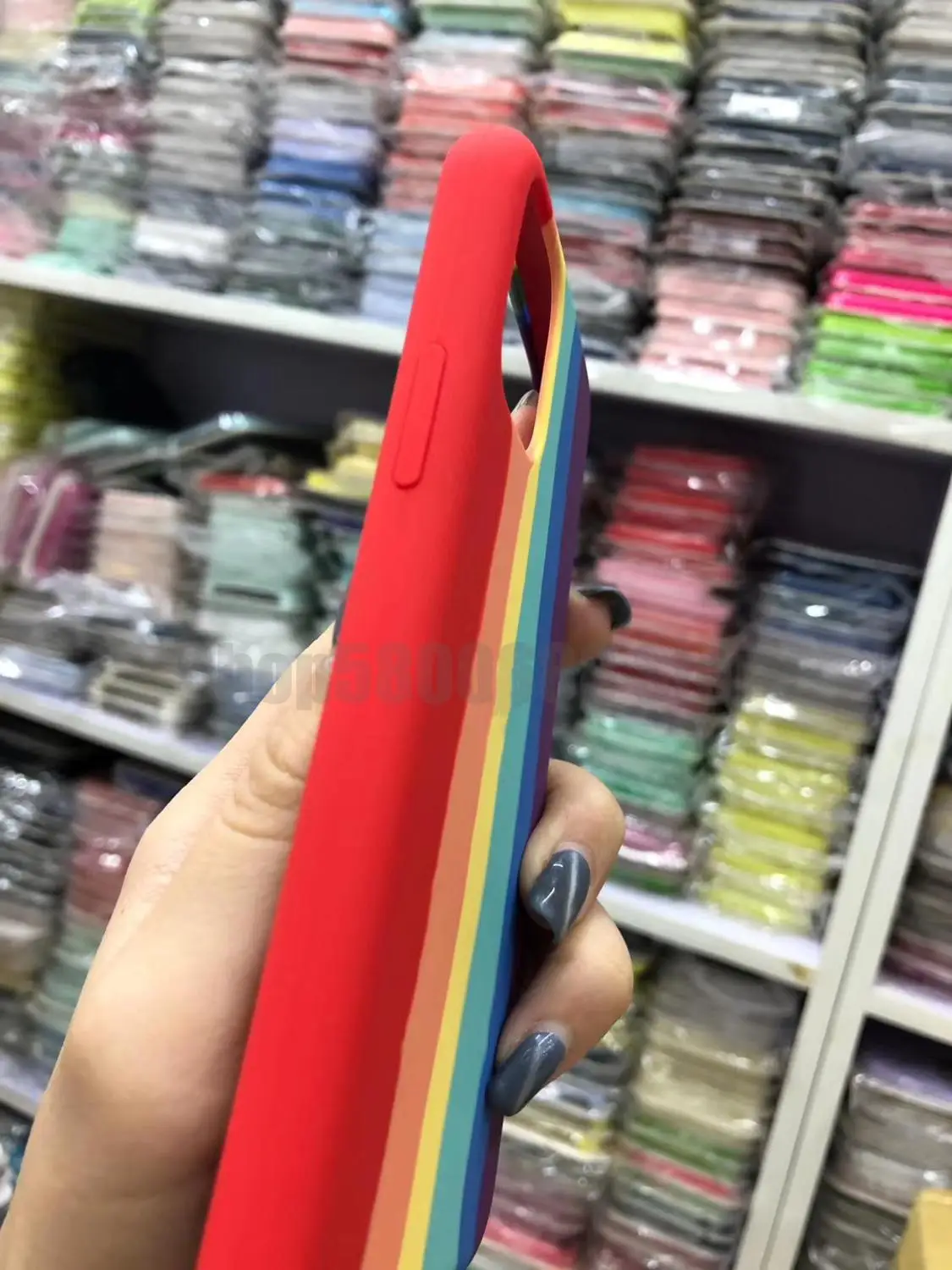 Радужный цвет жидкий силиконовый чехол для телефона iPhone 12 11 Pro Max XS XR 7 8 Plus