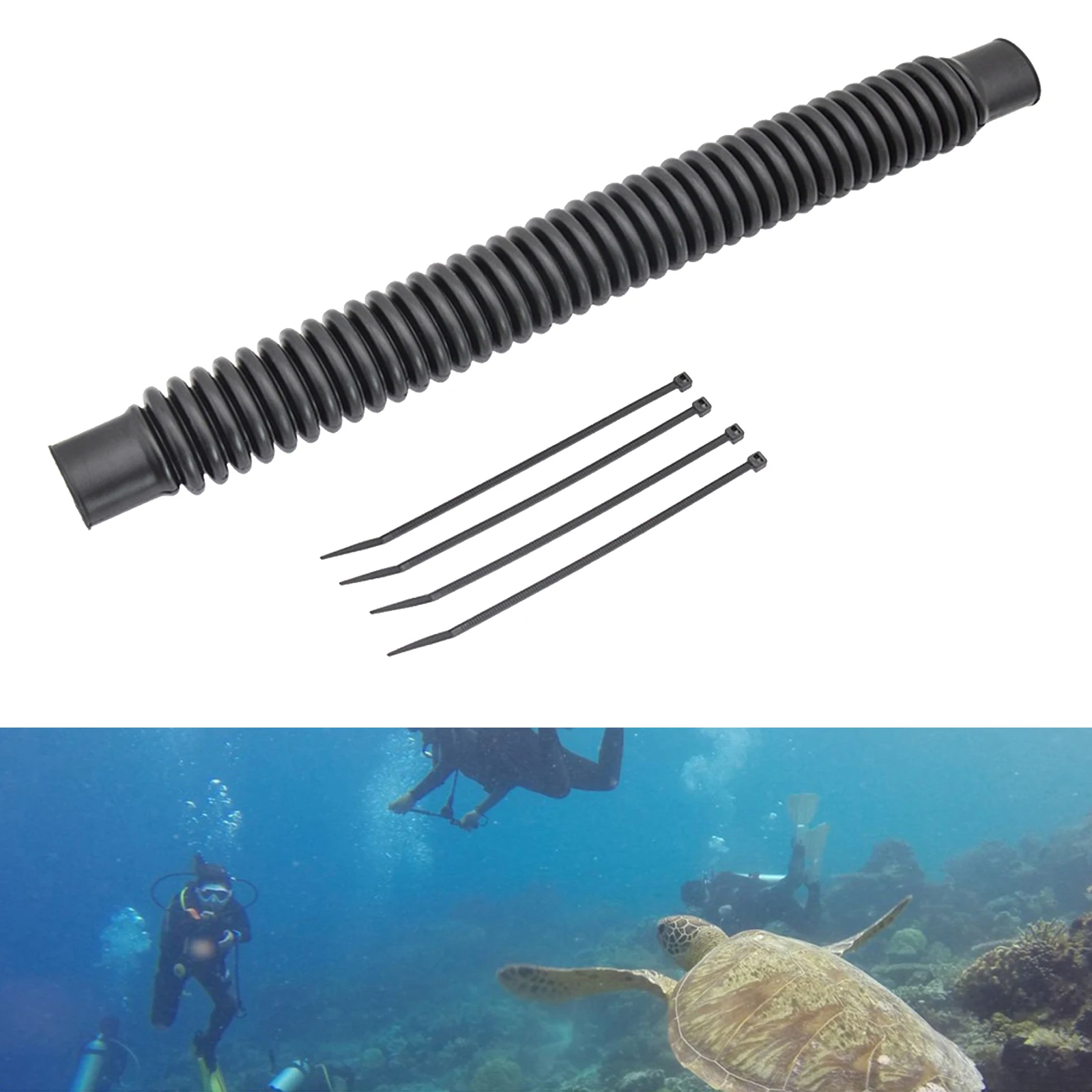 

Rubber Diving BCD Inflator Hose Wing BC Airway Hoses Diver Donut Replacement