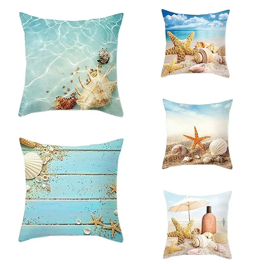 

Sea Beach Starfish Seashell Throw Pillow Case Cushion Cover Sofa Bed Car Decor