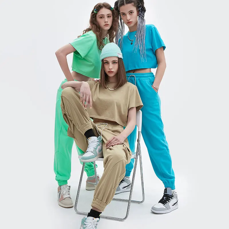 

Women Summer Two Pieces Sets Sexy Cropped Tops Women Casual Cargo Pants Women Clothes And Pants Suit Women's Tracksuit