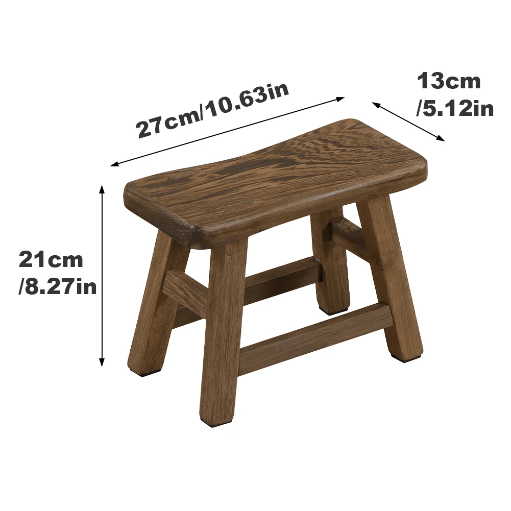 

Fishing Kitchen Gift Portable Wooden Stool High Beds Rustic Small Bench Plant Stand Sturdy Living Room Kids Adults Step Retro