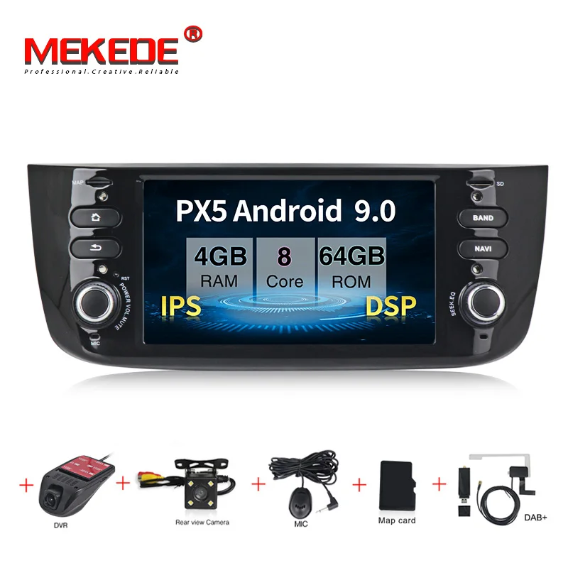 Мультимедийный плеер MEKEDE IPS DSP Android 9 0 Авторадио DVD для Fiat/Linea/Punto evo 2012 2015 головное