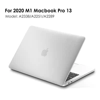 matte crystal clear hard shell cover case for 2020 new m1 macbook pro 13 model a2338a2251a2289matte finish with rubber feet