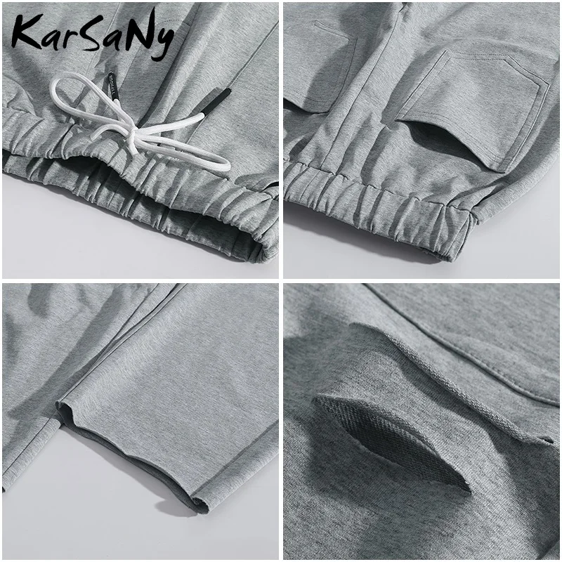 

Casual Capri Pants Women Summer Loose Sweatpants Casual Cotton Pants With Holes Joggers Women Sweatpants Woman Trousers Summer