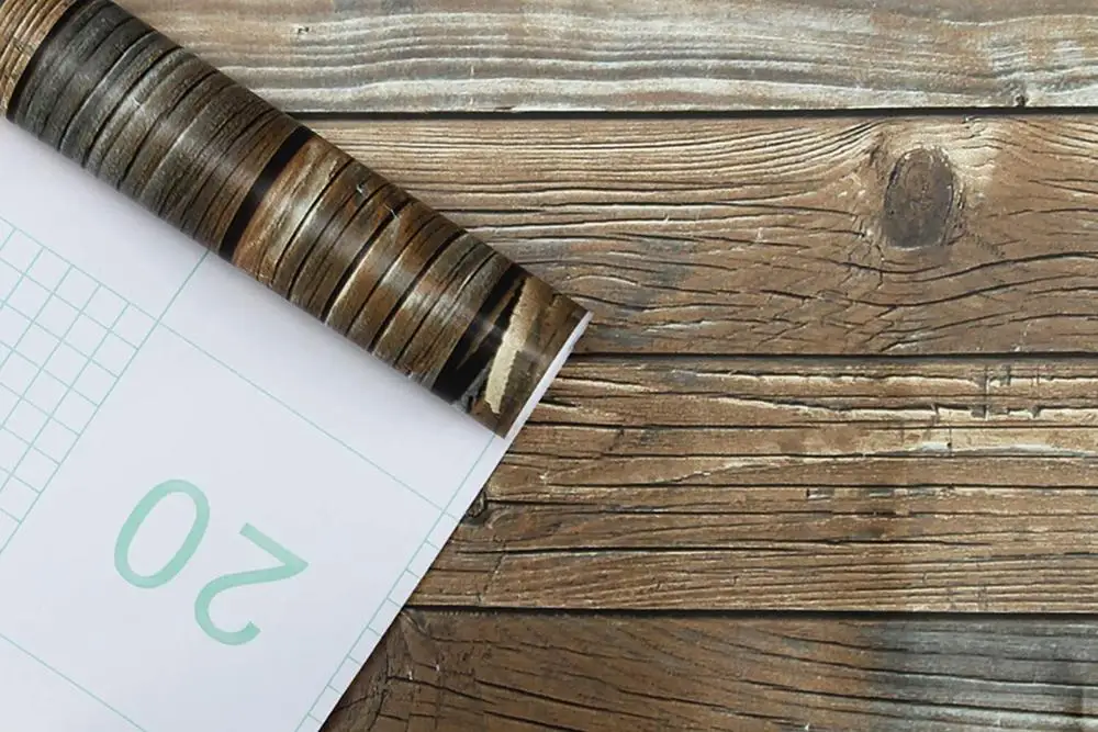 Пилинг и палка деревянная настенная бумага из коричневого винила самоклеящаяся