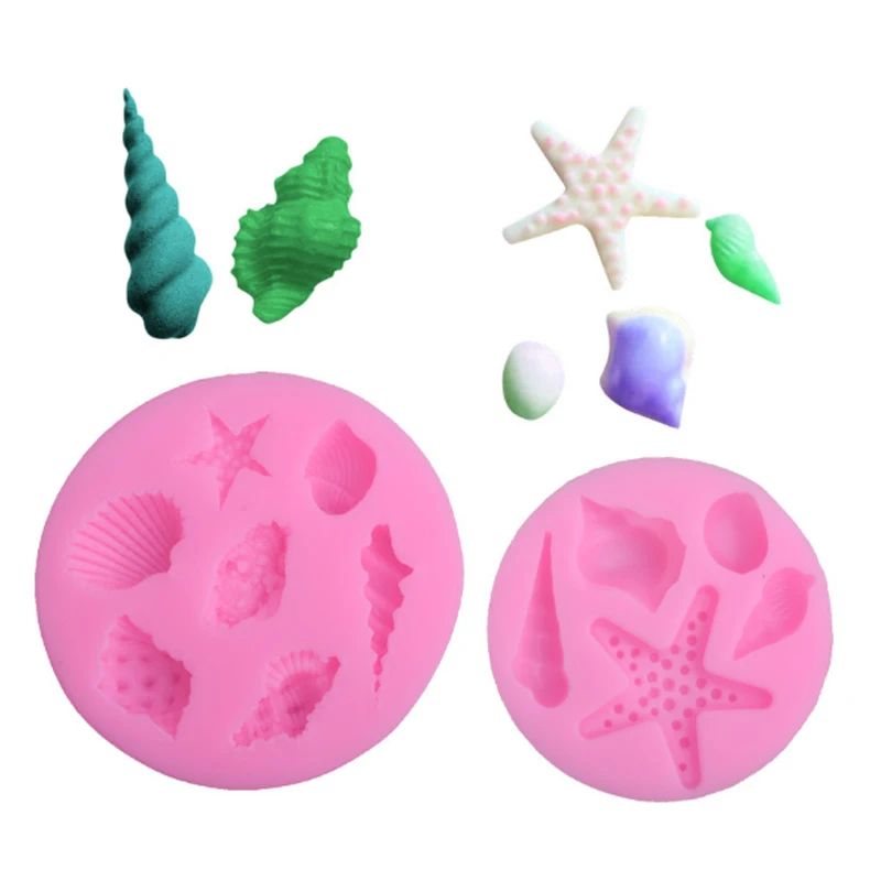 Силиконовая форма в виде морской звезды русалки раковины ракушек для украшения