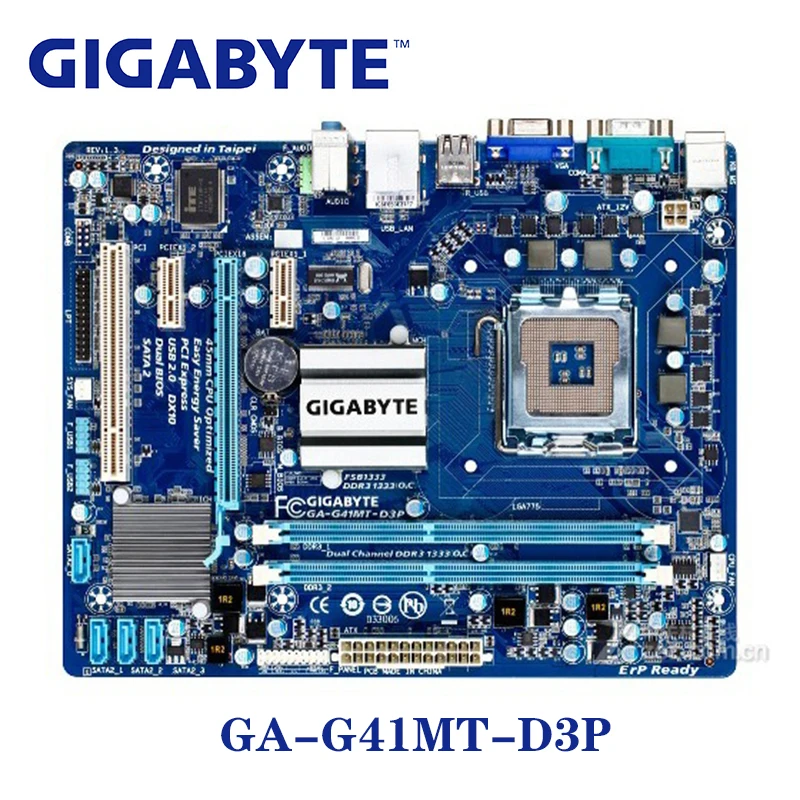 Для Intel G41 Gigabyte GA G41MT D3P материнская плата LGA 775 DDR3 8 Гб настольная Micro ATX системная VGA