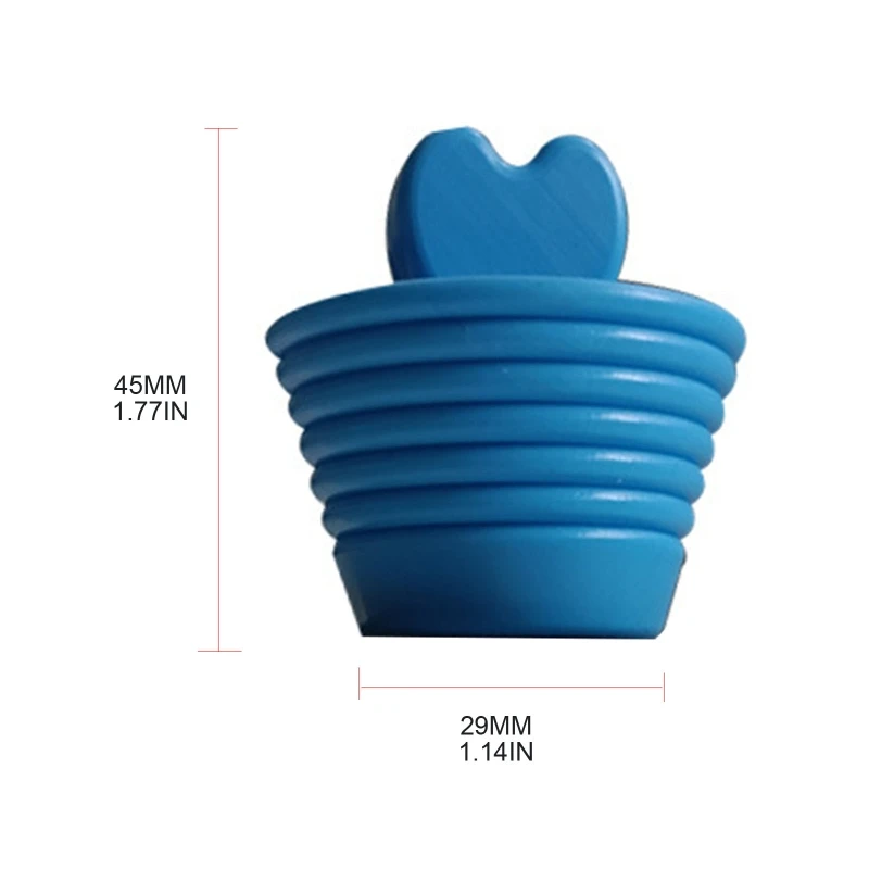 

Силиконовая пробка для слива волос в форме сердца, плоская всасывающая крышка для кухни, ванной комнаты и стирки, 4 цвета