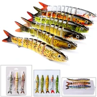 13 28cm 19g artificial abs hard fishing lures kits 8 segment multi jointed swimbaits for bass trout perch pike muskie