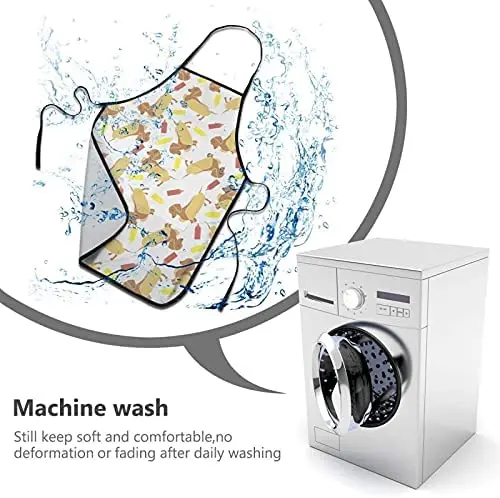 

Golden Retriever Dog Watercolor Bib Apron - Unisex Apron Washable For Kitchen Crafting Bbq Drawing Outdoors