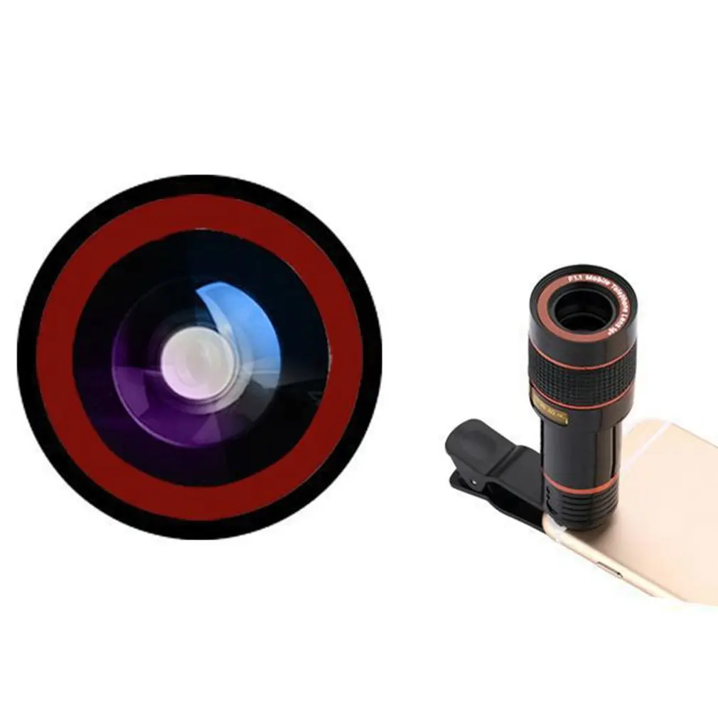 HD 8x12x оптический зум Камера телескоп объектив с зажимом для iPhone/телефона