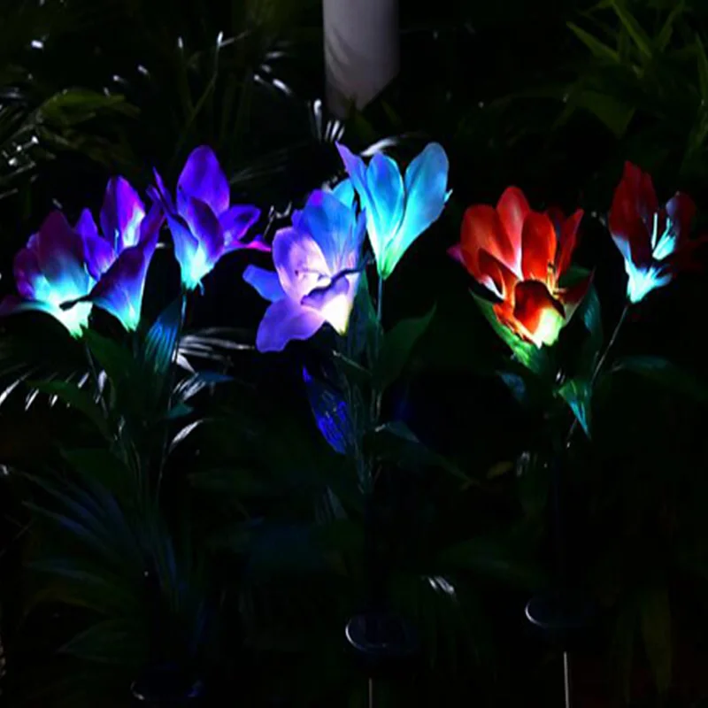 Солнечный СВЕТОДИОДНЫЙ светильник на открытом воздухе Орхидея светодиодный