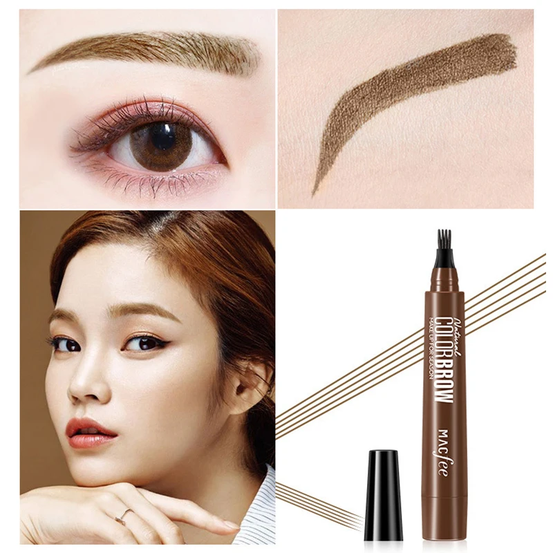 1 шт. Водостойкий карандаш для бровей с вилочным наконечником стойкий тонкий